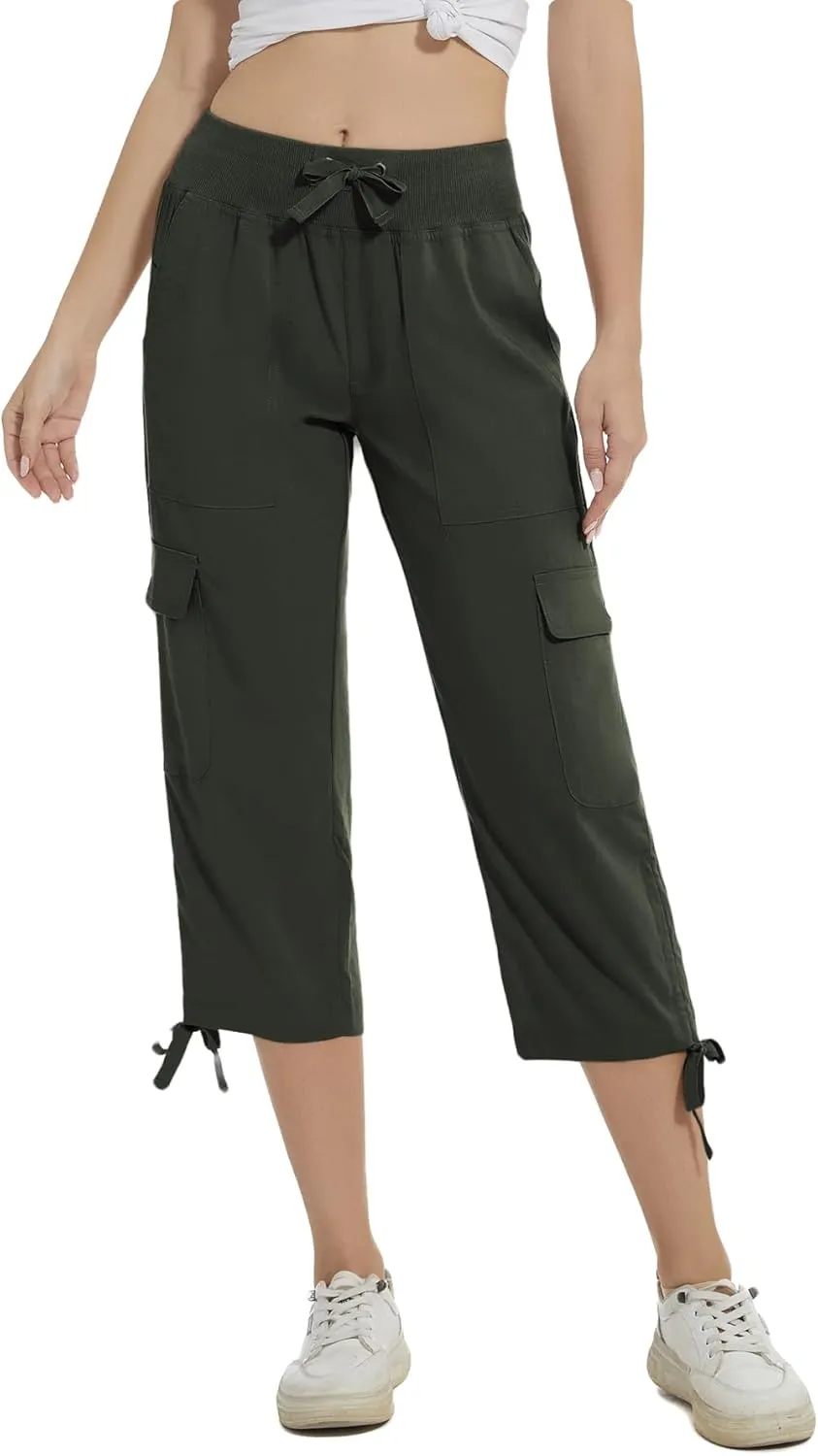 YuKaiChen Women's Capris Hiking Summer Pants Outdoor Athletic Casual with Pockets
