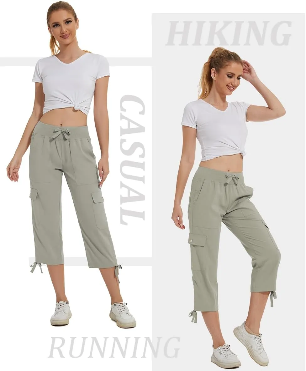 YuKaiChen Women's Capris Hiking Summer Pants Outdoor Athletic Casual with Pockets