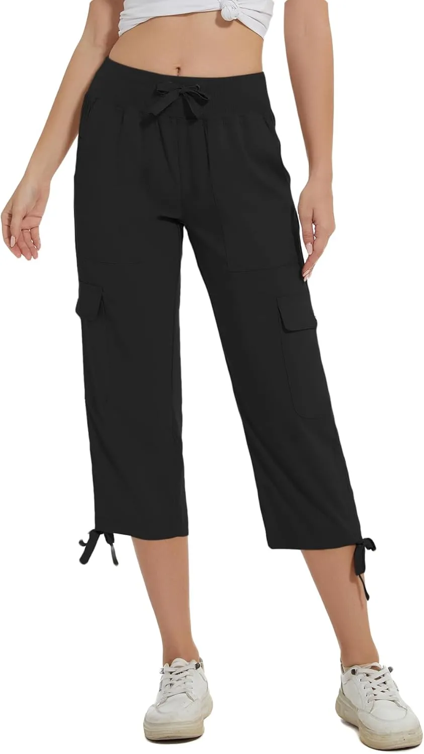YuKaiChen Women's Capris Hiking Summer Pants Outdoor Athletic Casual with Pockets