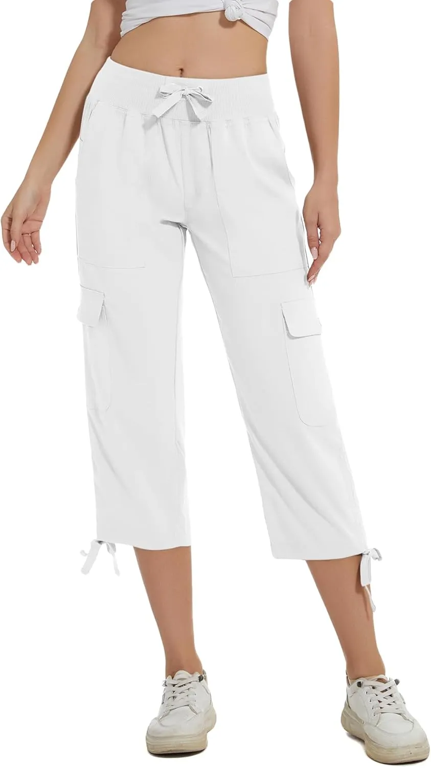 YuKaiChen Women's Capris Hiking Summer Pants Outdoor Athletic Casual with Pockets