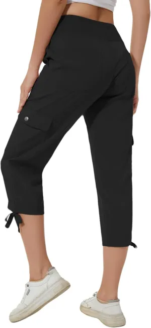 YuKaiChen Women's Capris Hiking Summer Pants Outdoor Athletic Casual with Pockets