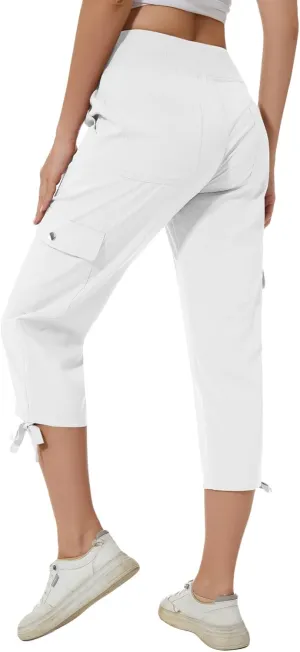 YuKaiChen Women's Capris Hiking Summer Pants Outdoor Athletic Casual with Pockets