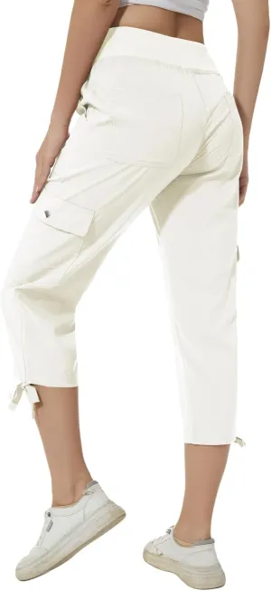 YuKaiChen Women's Capris Hiking Summer Pants Outdoor Athletic Casual with Pockets