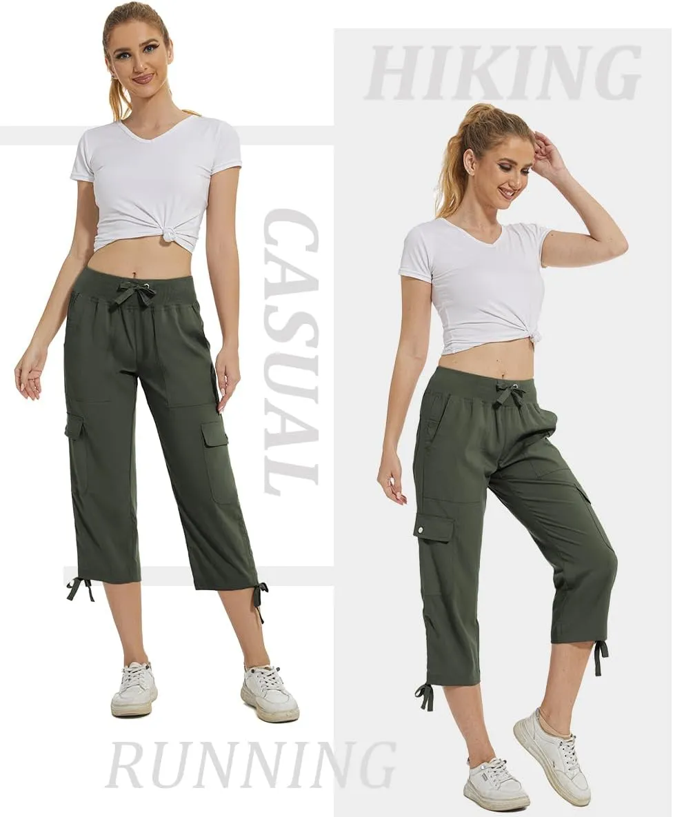 YuKaiChen Women's Capris Hiking Summer Pants Outdoor Athletic Casual with Pockets