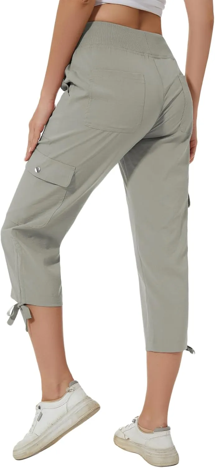 YuKaiChen Women's Capris Hiking Summer Pants Outdoor Athletic Casual with Pockets