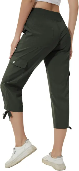 YuKaiChen Women's Capris Hiking Summer Pants Outdoor Athletic Casual with Pockets
