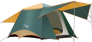 YYDS Tents for Camping Waterproof Anti-UV Camping Tent Quick Opening Automatic Tents Outdoor 3-6 Persons Family Party Big Space Camping Tents (Color : Brown)