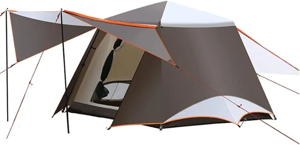 YYDS Tents for Camping Waterproof Anti-UV Camping Tent Quick Opening Automatic Tents Outdoor 3-6 Persons Family Party Big Space Camping Tents (Color : Dark Green)