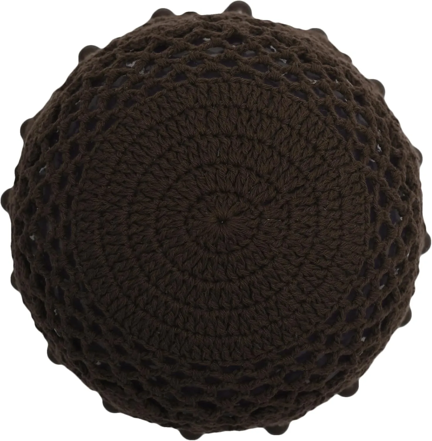 ZLYC Women Cotton Crochet Skull Cap Handmade Knit Cutout Floral Beanie Hat