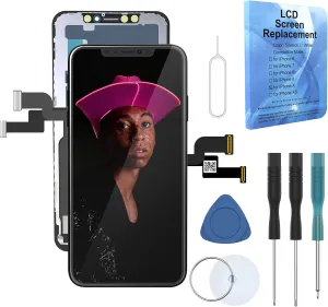 ZTR for iPhone 10S Xs 5.8 Inch Repair LCD Display Digitizer Touch Screen Replacement Full Compelte Frame Front Glass Assembly with Tools kit Waterproof Adhesive in Black