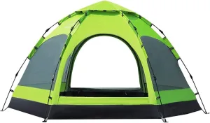 ZUMAHA Tent 6-9 Person Tent，Breathable Double Layer Camping Tent for Outdoor Hiking Backpacking，Stable Windproof Hexagonal Beach Tent Portable